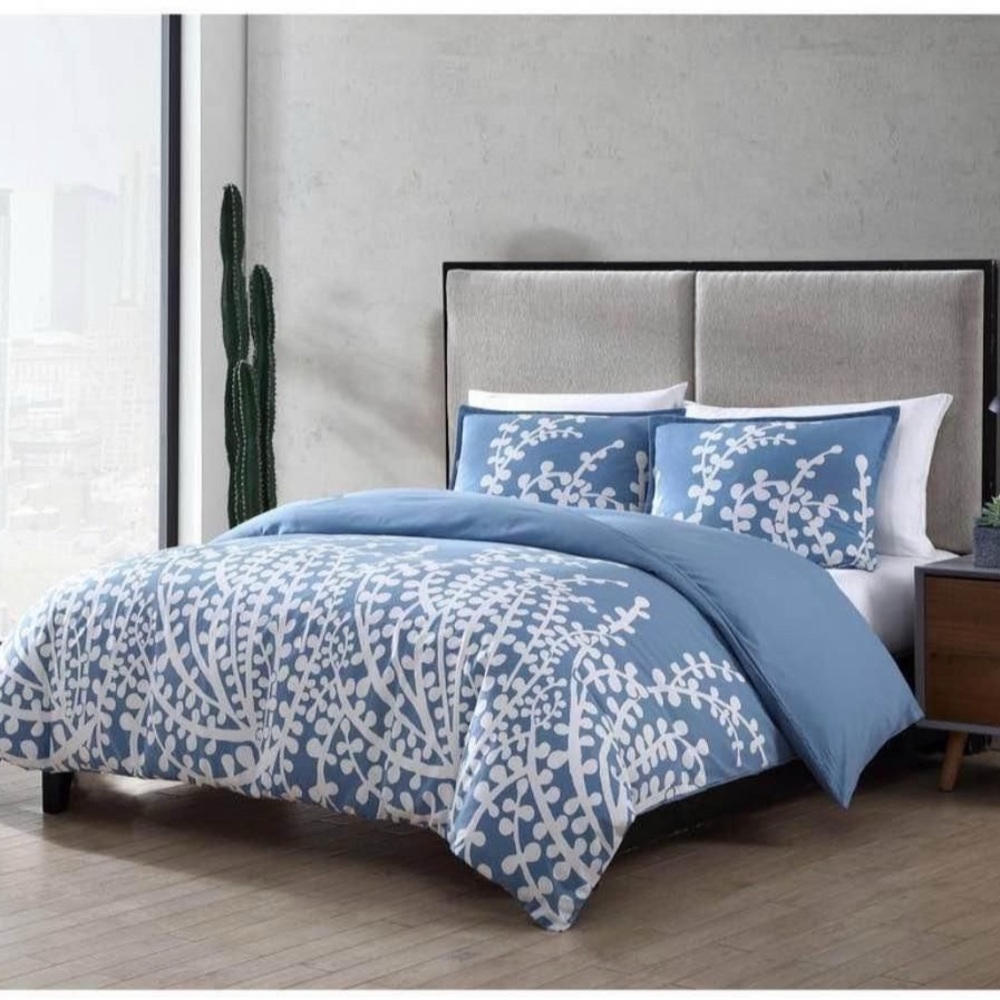 Branches 3-Piece Floral Cotton Duvet Cover Set King size